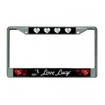 I Love Lucy Metal License Plate Frame I Love Lucy Design Black
